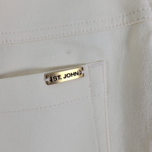 St John Sport Women's High Waisted Yellow Jeans Size 4 62322-0280 - Picture 4 of 6